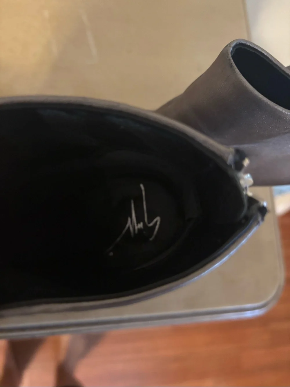 Giuseppe Zanotti Metallic Gray Platform Ankle Boots